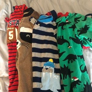 Lot of 4 footed pjs- boys 4t